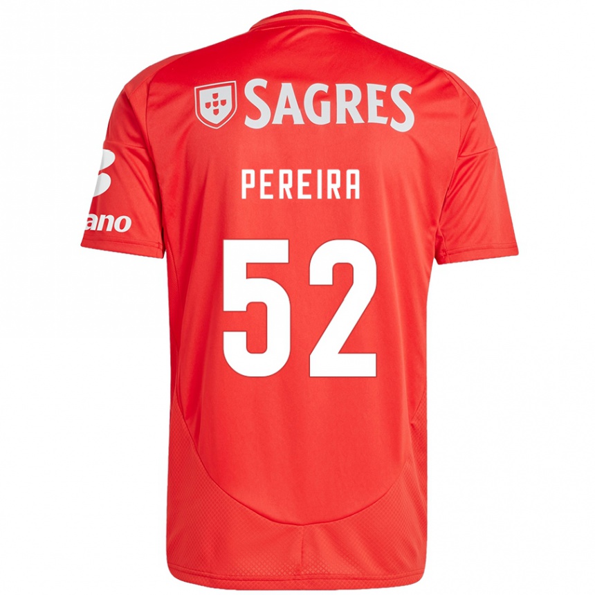 Enfant Football Maillot Henrique Pereira #52 Rouge Blanc Tenues Domicile 2024/25 Canada