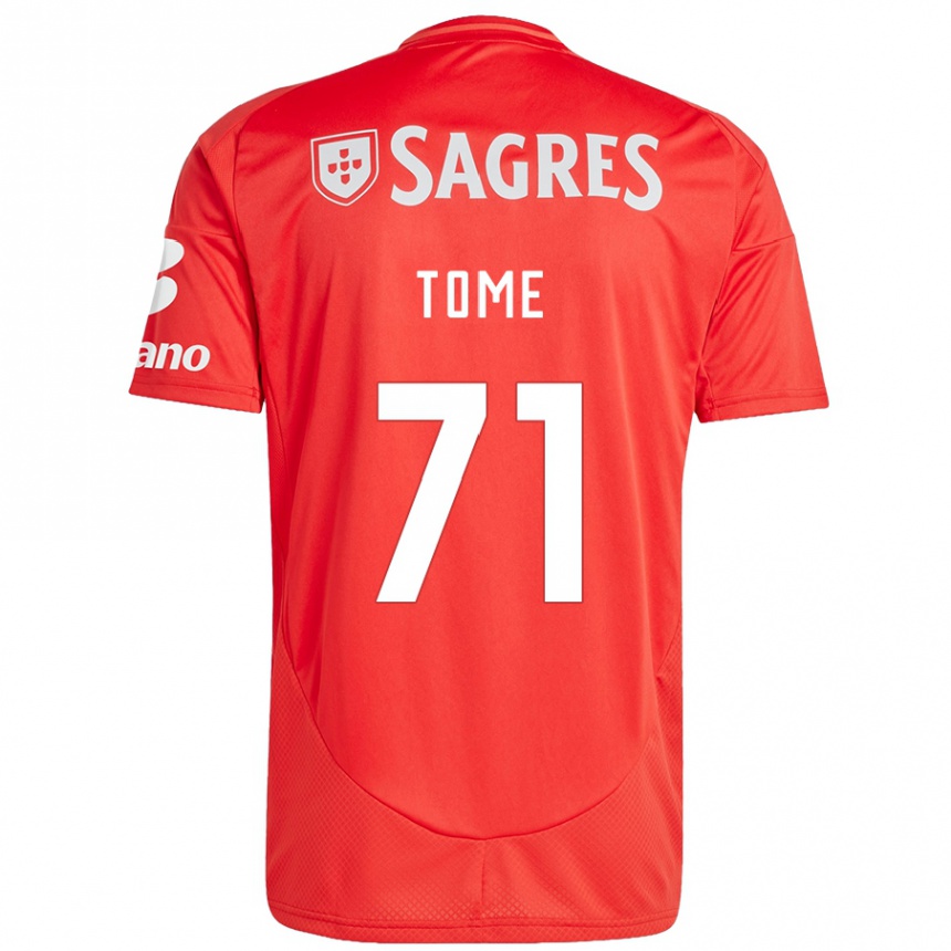 Kids Football João Tomé #71 Red White Home Jersey 2024/25 T-Shirt Canada