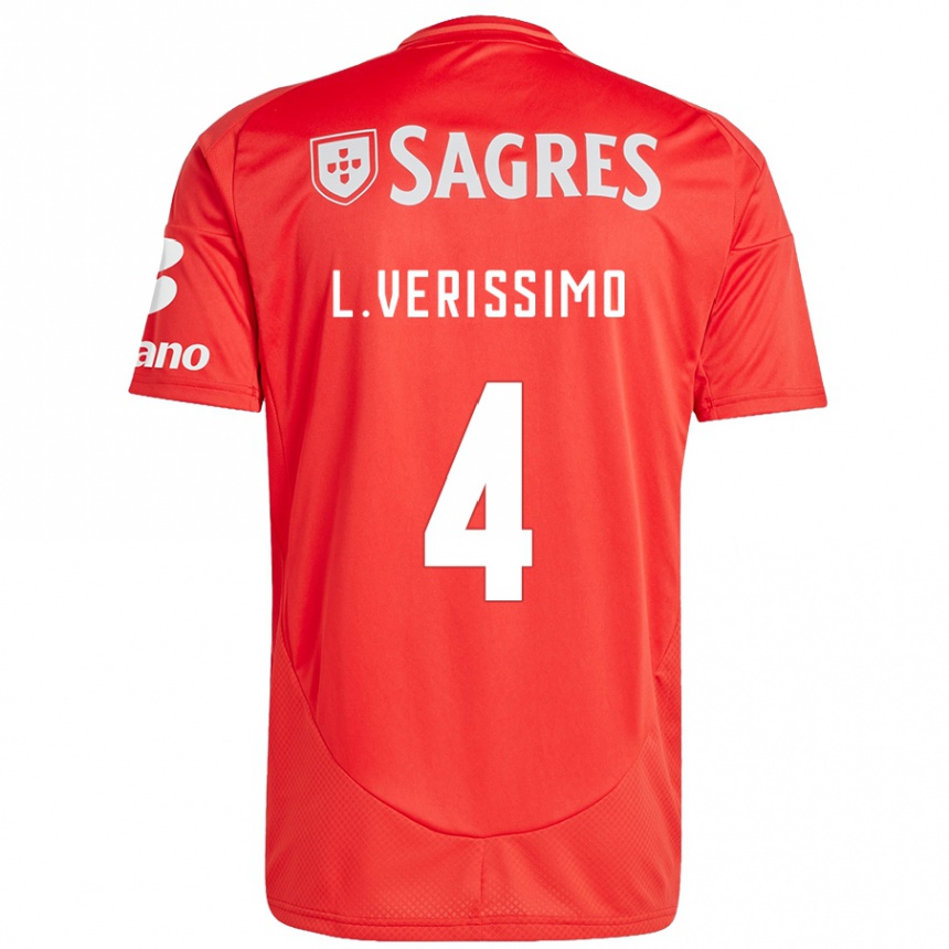 Kids Football Lucas Verissimo #4 Red White Home Jersey 2024/25 T-Shirt Canada