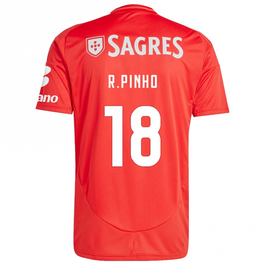 Kids Football Rodrigo Pinho #18 Red White Home Jersey 2024/25 T-Shirt Canada