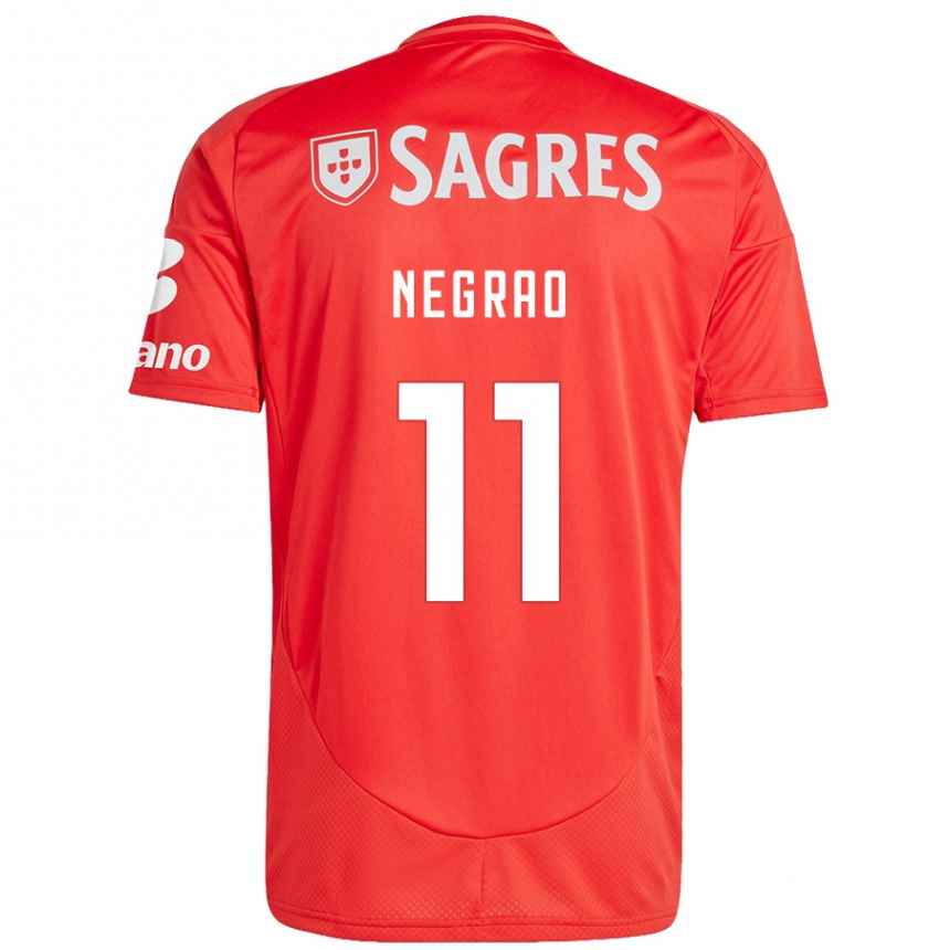 Enfant Football Maillot Maria Negrao #11 Rouge Blanc Tenues Domicile 2024/25 Canada