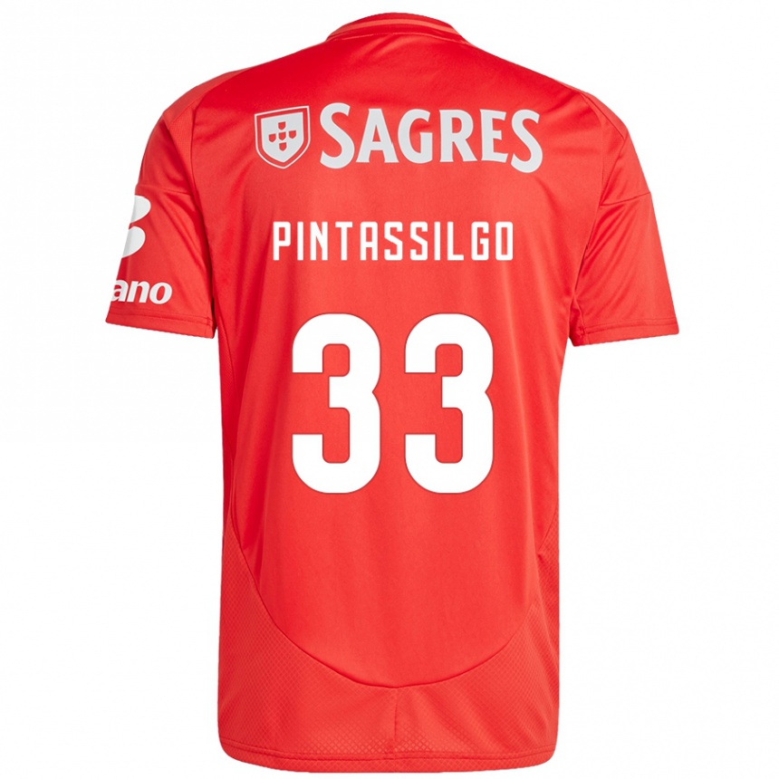 Kids Football Lara Pintassilgo #33 Red White Home Jersey 2024/25 T-Shirt Canada