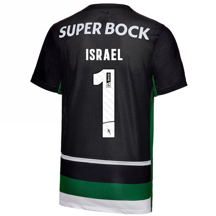 Kids Football Franco Israel #1 Black White Green Home Jersey 2024/25 T-Shirt Canada