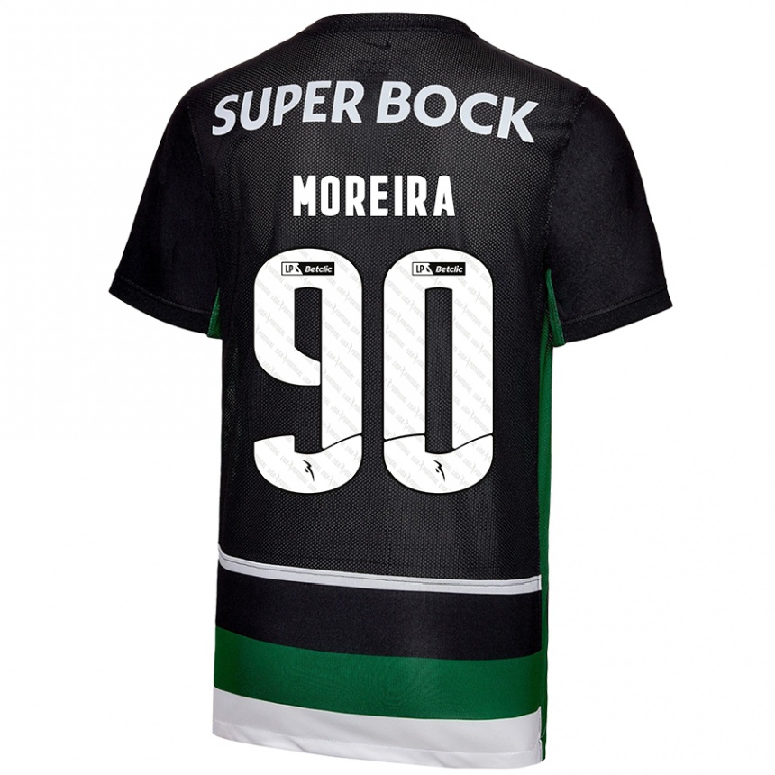 Enfant Football Maillot Afonso Moreira #90 Noir Blanc Vert Tenues Domicile 2024/25 Canada