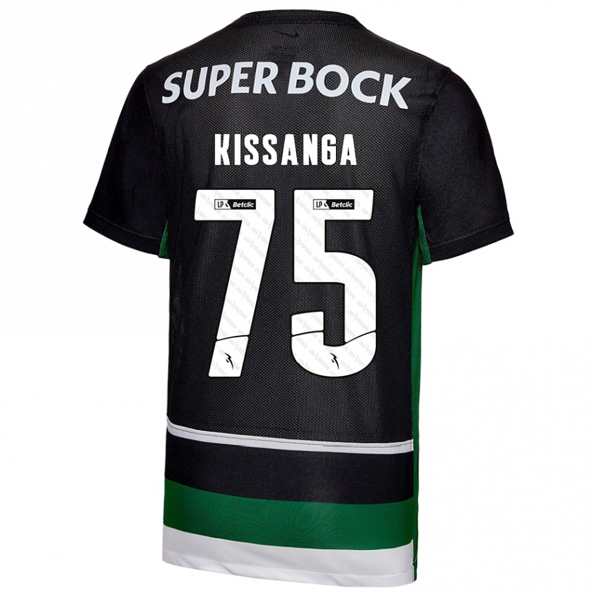 Kids Football Manuel Kissanga #75 Black White Green Home Jersey 2024/25 T-Shirt Canada