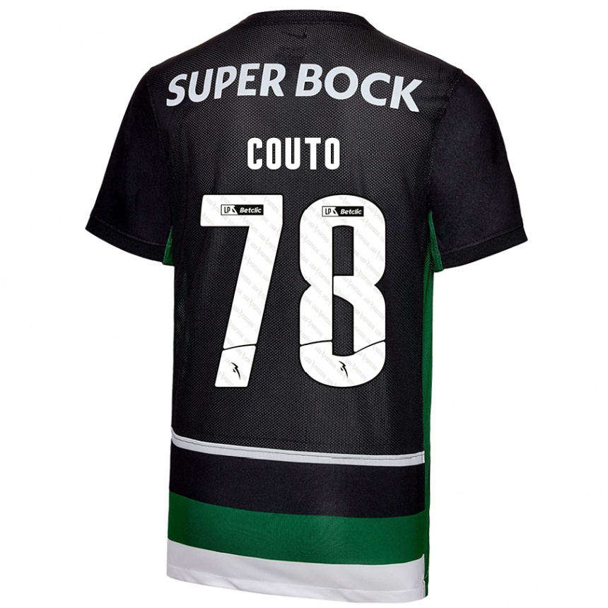 Kids Football Mauro Couto #78 Black White Green Home Jersey 2024/25 T-Shirt Canada