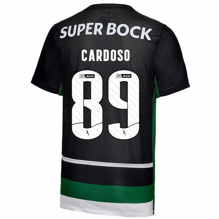 Kids Football Nilton Cardoso #89 Black White Green Home Jersey 2024/25 T-Shirt Canada