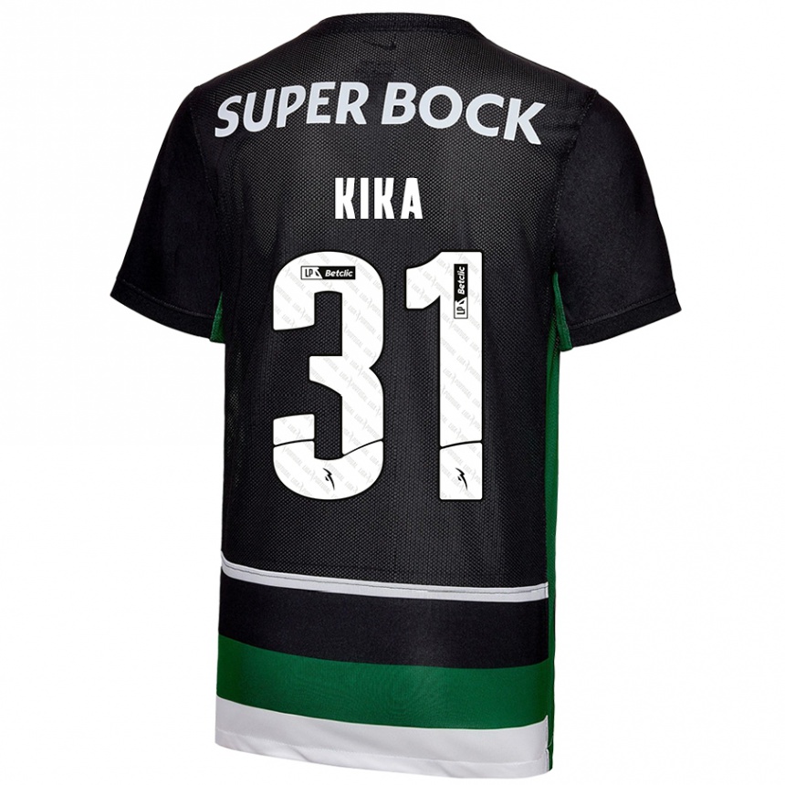 Kids Football Kika #31 Black White Green Home Jersey 2024/25 T-Shirt Canada