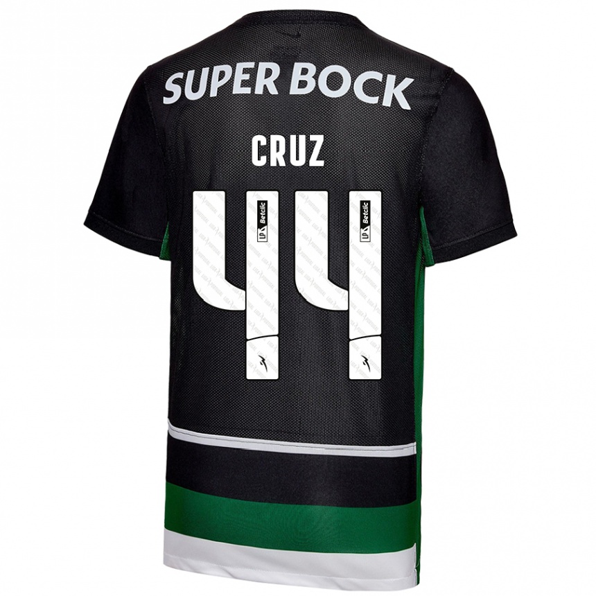 Enfant Football Maillot Marco Cruz #44 Noir Blanc Vert Tenues Domicile 2024/25 Canada