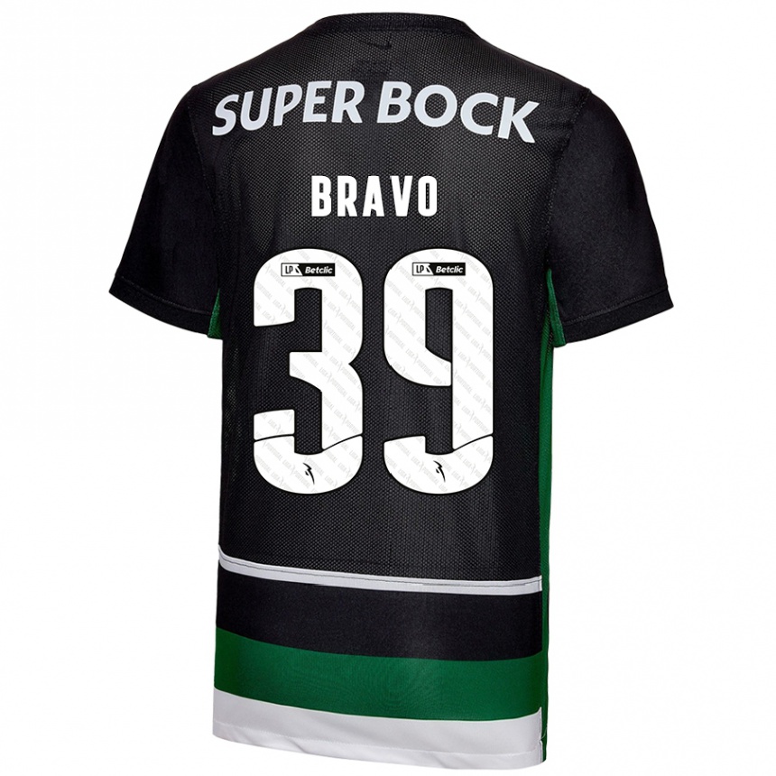 Enfant Football Maillot Bravo #39 Noir Blanc Vert Tenues Domicile 2024/25 Canada