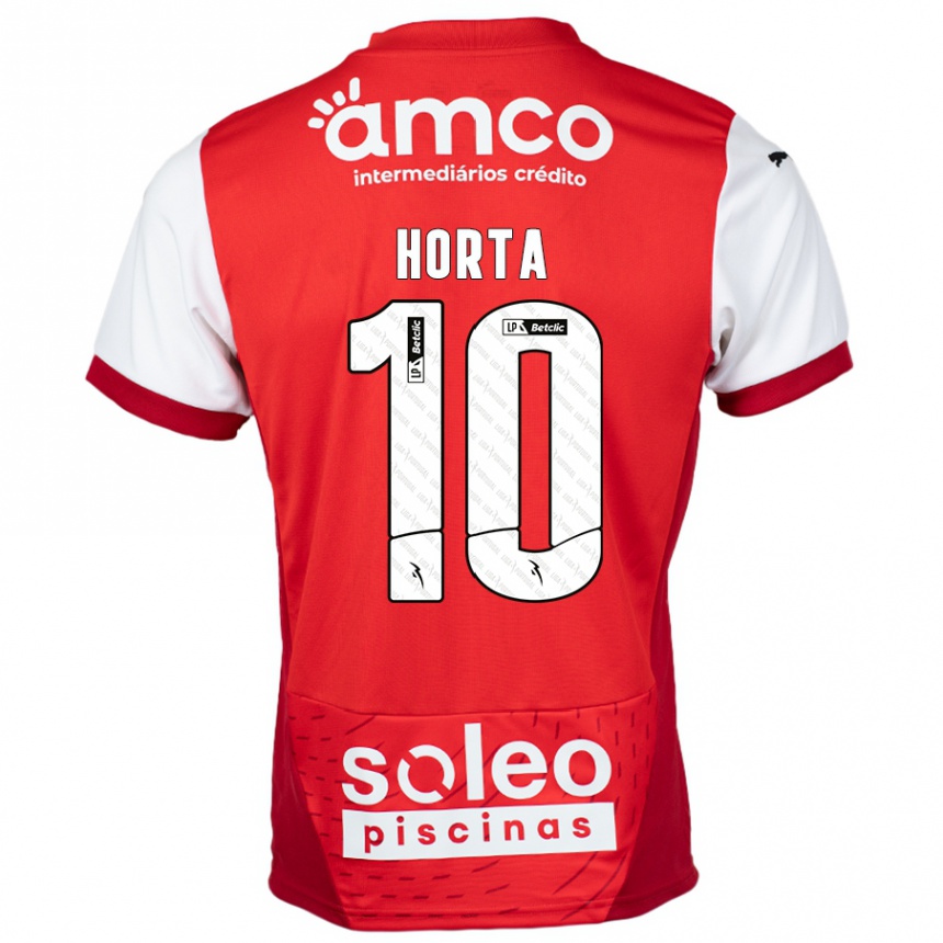 Kids Football André Horta #10 Red White Home Jersey 2024/25 T-Shirt Canada