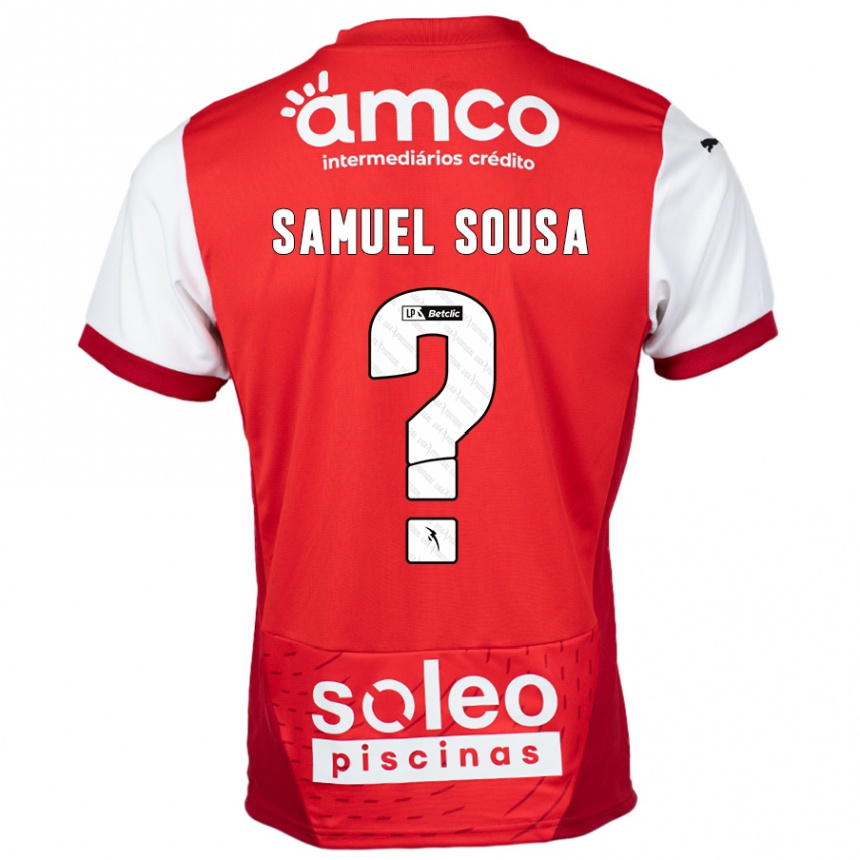 Kids Football Samuel Sousa #0 Red White Home Jersey 2024/25 T-Shirt Canada