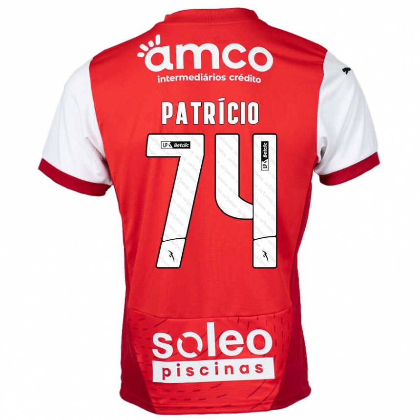 Kids Football Nuno Patrício #74 Red White Home Jersey 2024/25 T-Shirt Canada