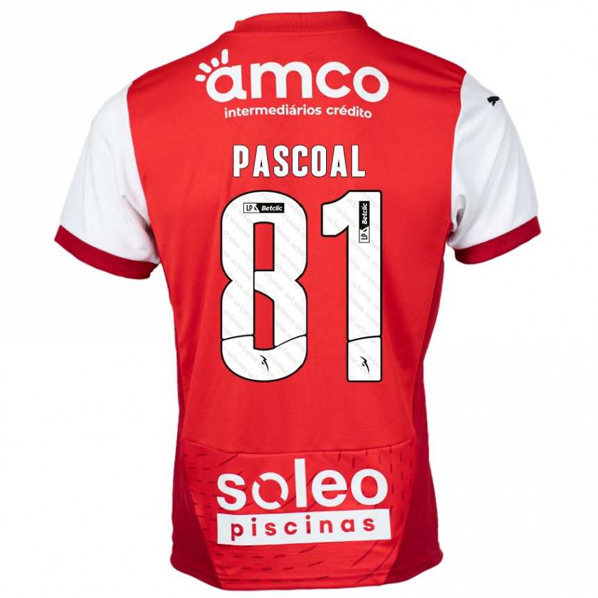 Kids Football Fodé Pascoal #81 Red White Home Jersey 2024/25 T-Shirt Canada