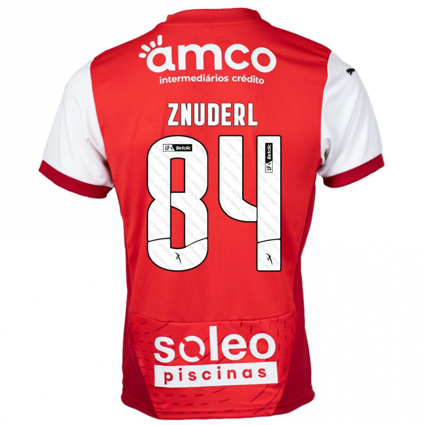 Kids Football Tai Znuderl #84 Red White Home Jersey 2024/25 T-Shirt Canada