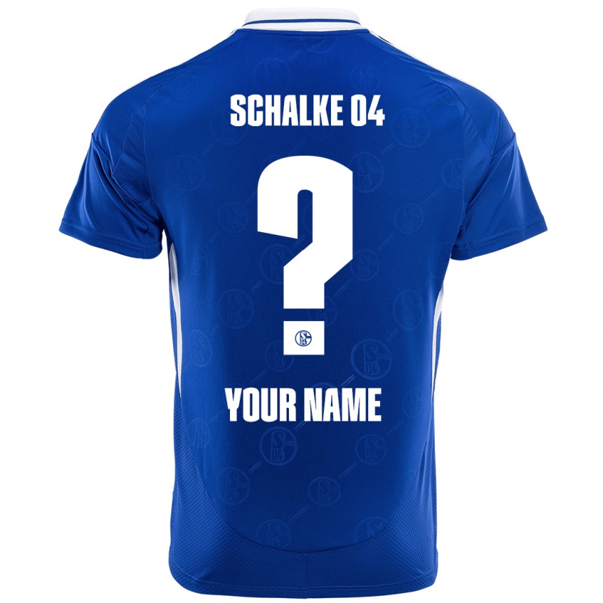 Kids Football Your Name #0 Royal Blue Home Jersey 2024/25 T-Shirt Canada