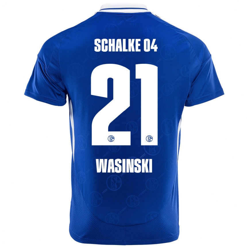 Kids Football Martin Wasinski #21 Royal Blue Home Jersey 2024/25 T-Shirt Canada