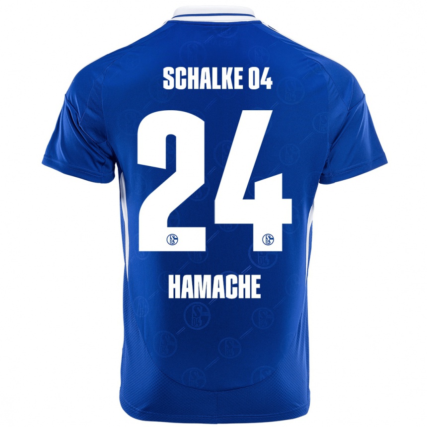 Kids Football Ilyes Hamache #24 Royal Blue Home Jersey 2024/25 T-Shirt Canada