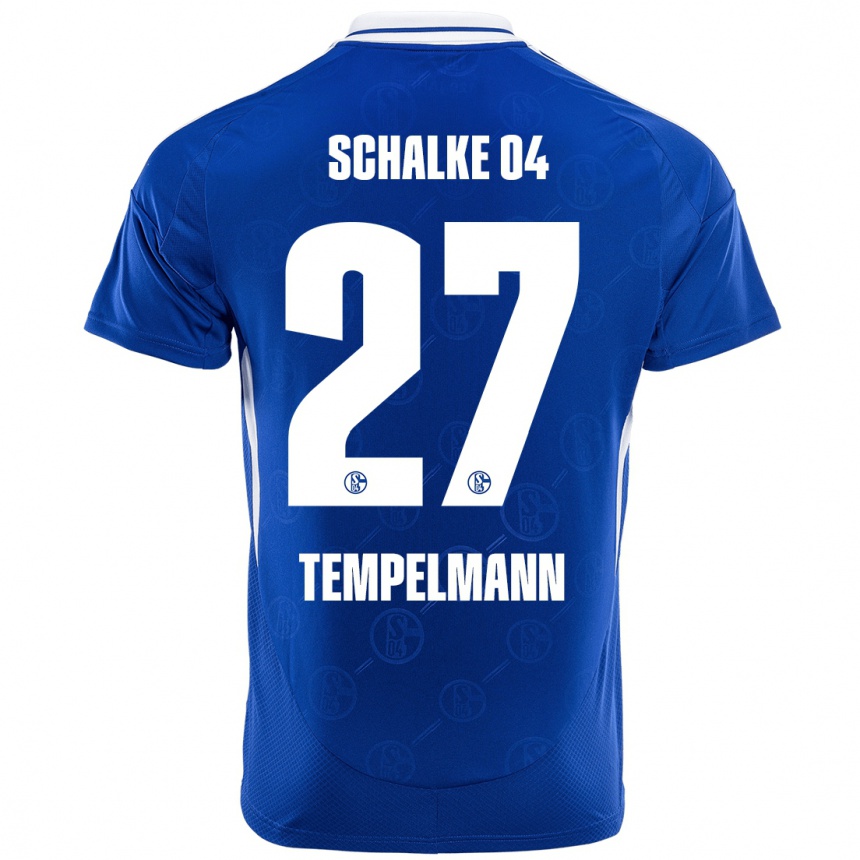 Kids Football Lino Tempelmann #27 Royal Blue Home Jersey 2024/25 T-Shirt Canada