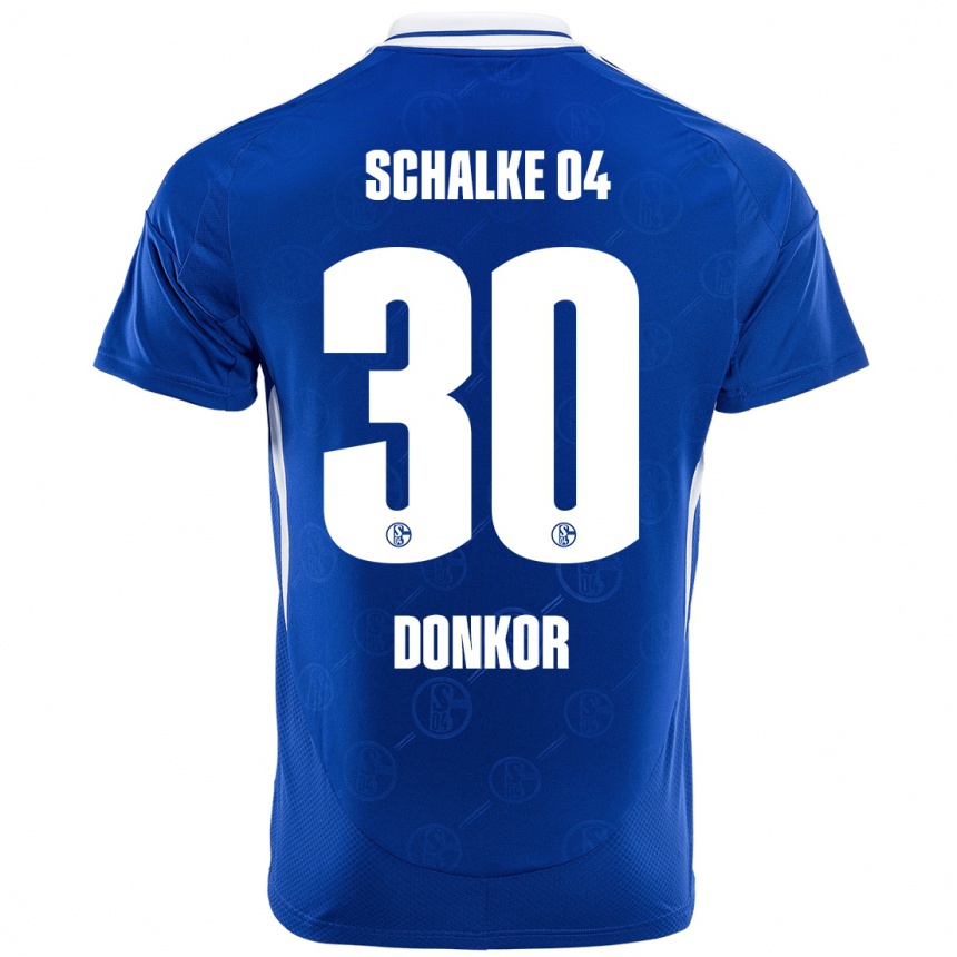 Kids Football Anton Donkor #30 Royal Blue Home Jersey 2024/25 T-Shirt Canada