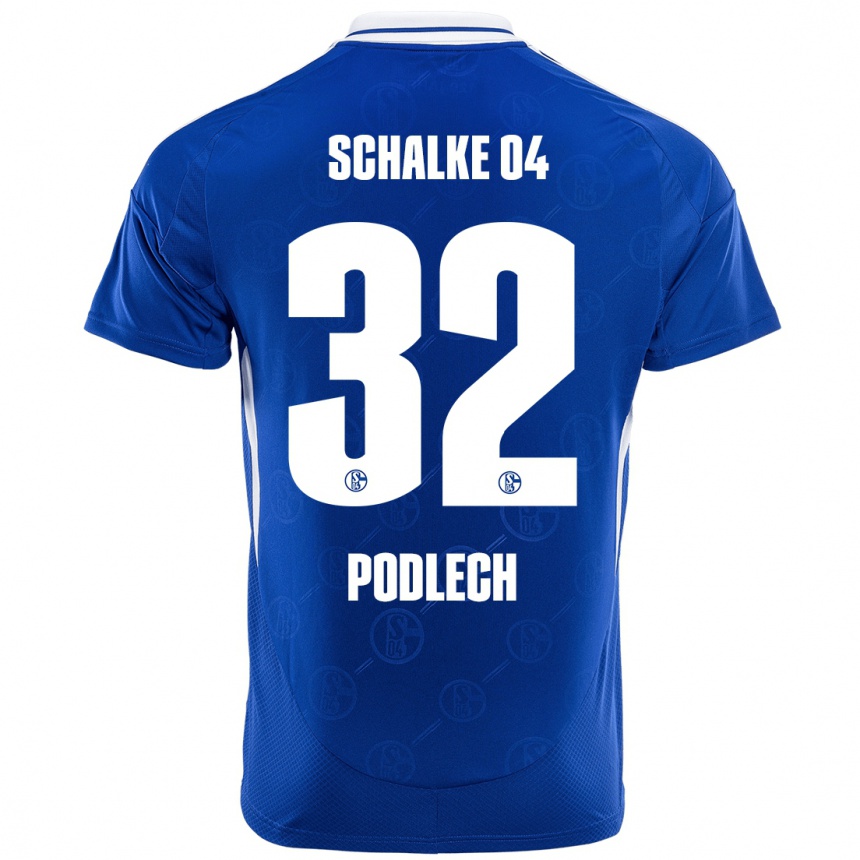 Kids Football Luca Podlech #32 Royal Blue Home Jersey 2024/25 T-Shirt Canada