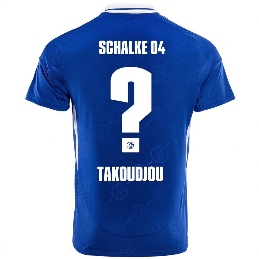 Kids Football Alan Takoudjou #0 Royal Blue Home Jersey 2024/25 T-Shirt Canada