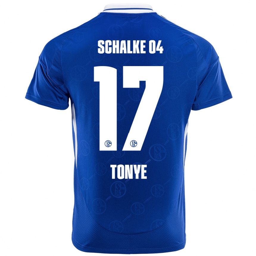 Kids Football Yannick Tonye #17 Royal Blue Home Jersey 2024/25 T-Shirt Canada