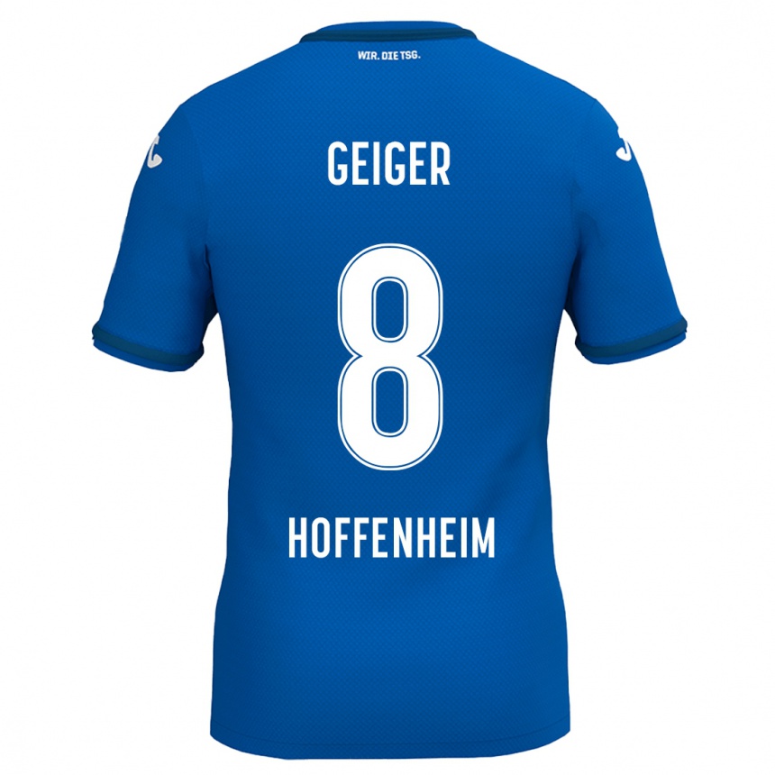 Kids Football Dennis Geiger #8 Royal Blue Home Jersey 2024/25 T-Shirt Canada