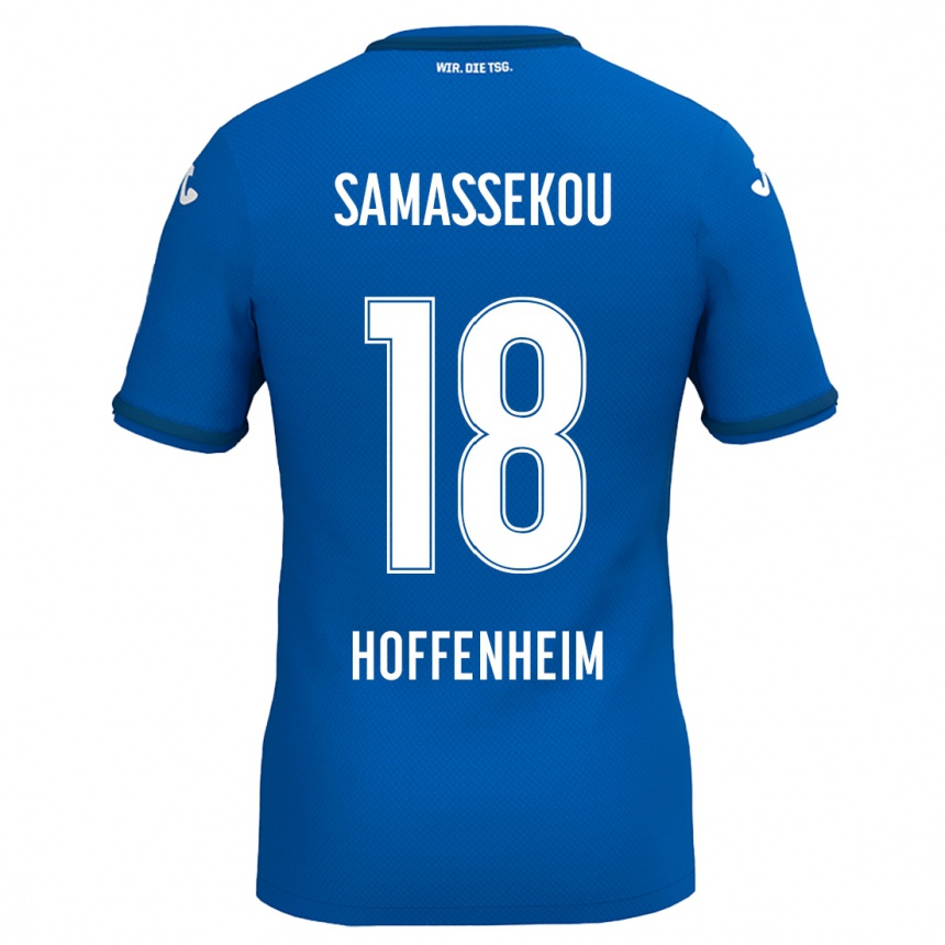 Kids Football Diadié Samassékou #18 Royal Blue Home Jersey 2024/25 T-Shirt Canada