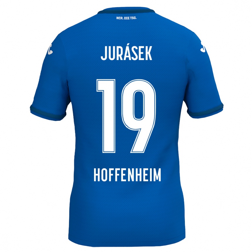 Kids Football David Jurásek #19 Royal Blue Home Jersey 2024/25 T-Shirt Canada