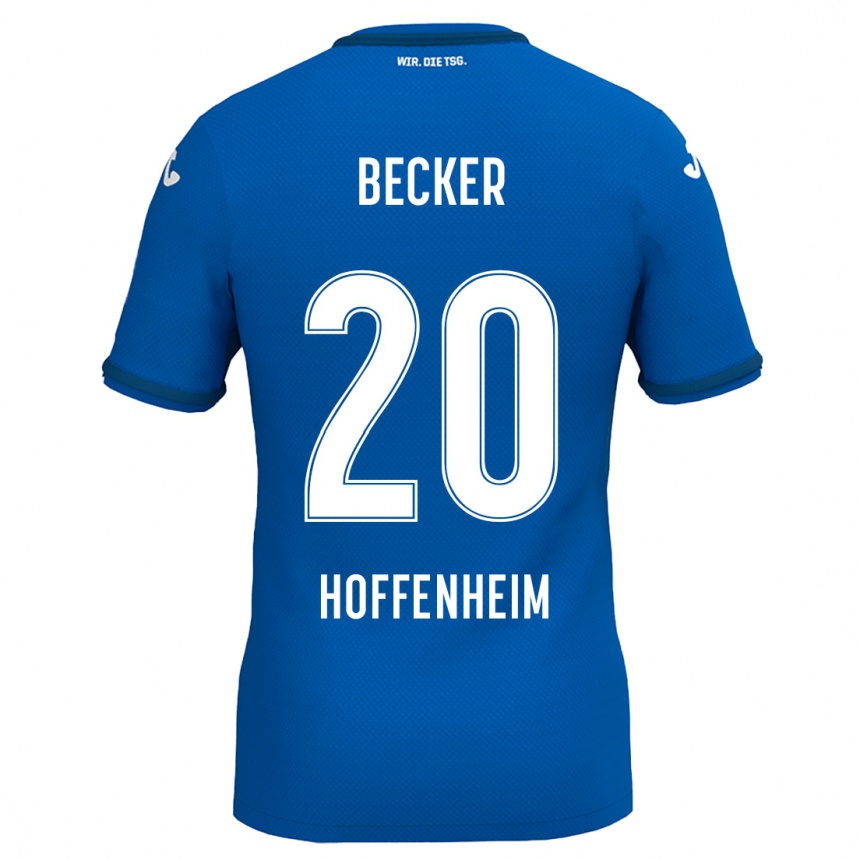 Kids Football Finn Ole Becker #20 Royal Blue Home Jersey 2024/25 T-Shirt Canada