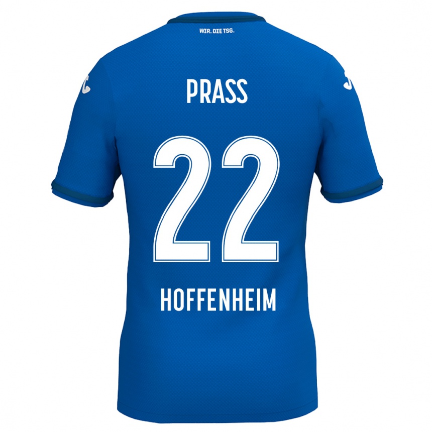 Kids Football Alexander Prass #22 Royal Blue Home Jersey 2024/25 T-Shirt Canada