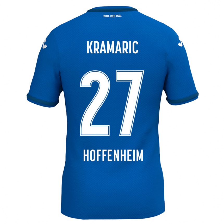 Kids Football Andrej Kramaric #27 Royal Blue Home Jersey 2024/25 T-Shirt Canada