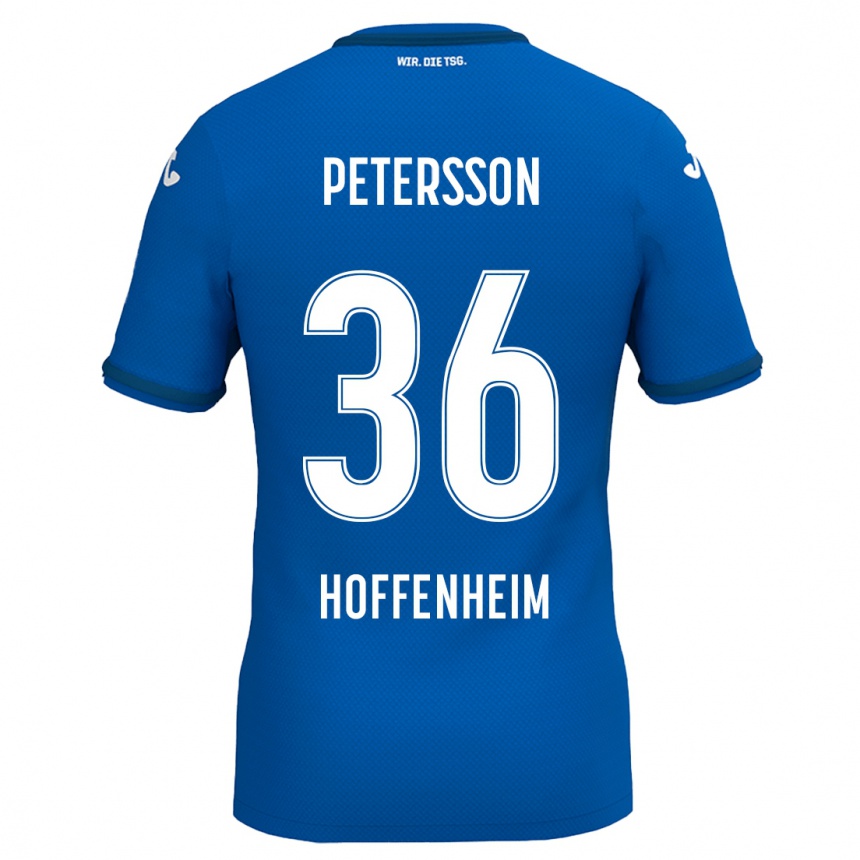 Kids Football Lúkas Petersson #36 Royal Blue Home Jersey 2024/25 T-Shirt Canada