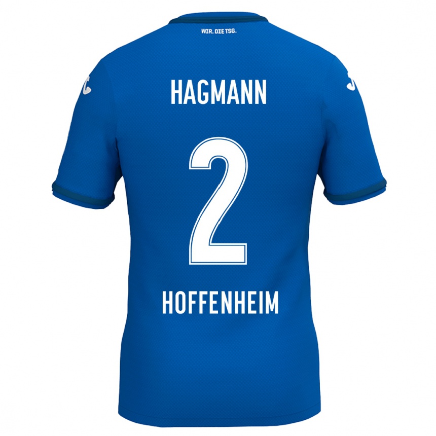 Kids Football Felix Hagmann #2 Royal Blue Home Jersey 2024/25 T-Shirt Canada