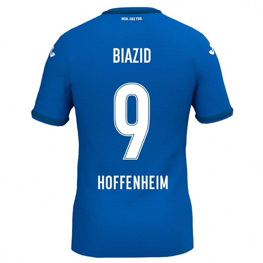 Kids Football Zain Biazid #9 Royal Blue Home Jersey 2024/25 T-Shirt Canada