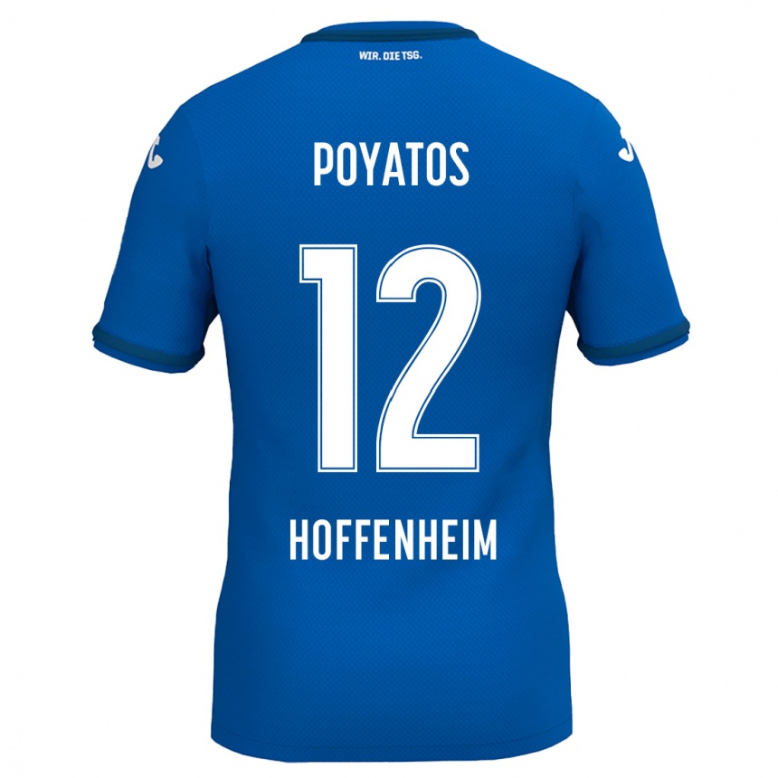 Kids Football Miguel Poyatos #12 Royal Blue Home Jersey 2024/25 T-Shirt Canada