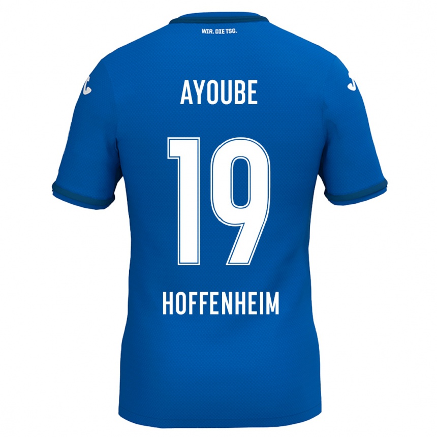 Kids Football Ayoube Amaimouni-Echghouyab #19 Royal Blue Home Jersey 2024/25 T-Shirt Canada