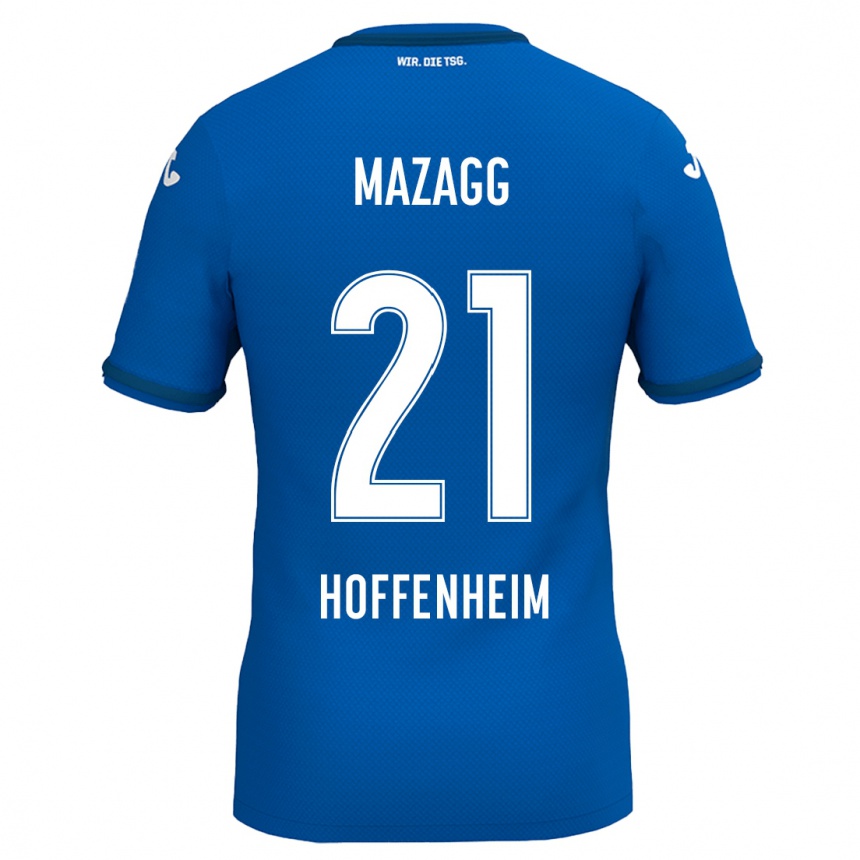 Kids Football Lukas Mazagg #21 Royal Blue Home Jersey 2024/25 T-Shirt Canada