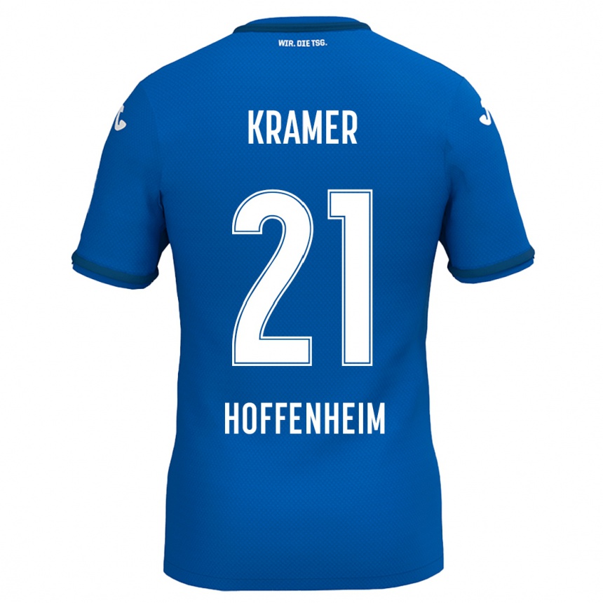 Kids Football Emil Kramer #21 Royal Blue Home Jersey 2024/25 T-Shirt Canada