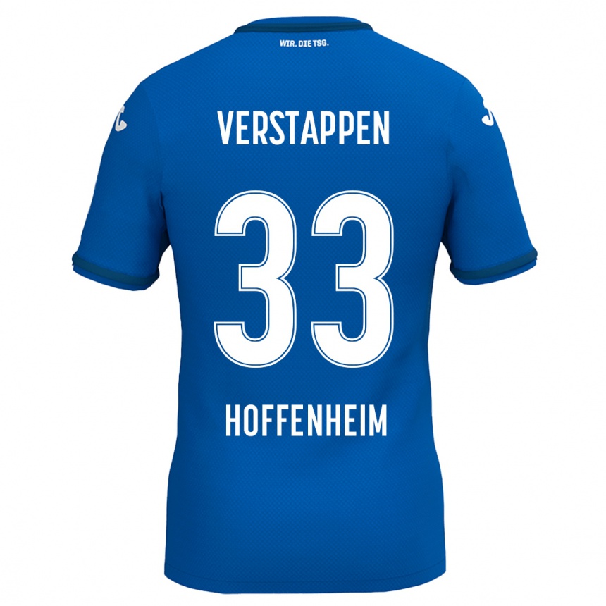 Kids Football Eric Verstappen #33 Royal Blue Home Jersey 2024/25 T-Shirt Canada