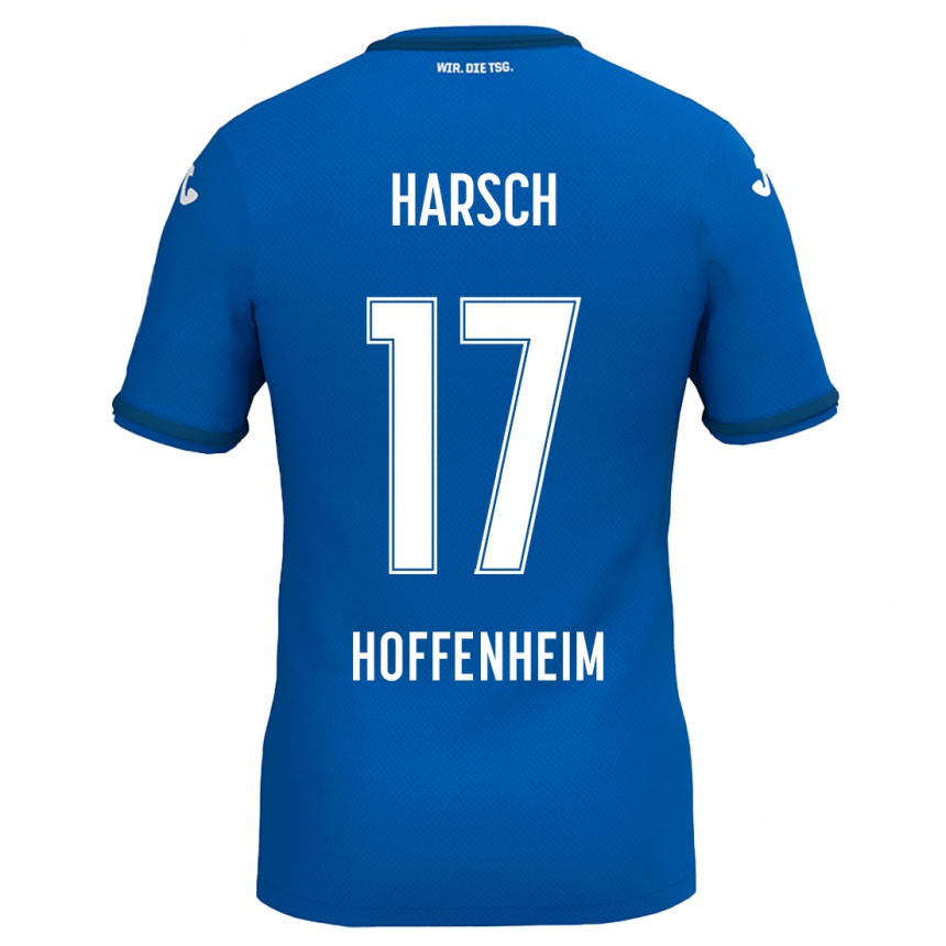 Kids Football Franziska Harsch #17 Royal Blue Home Jersey 2024/25 T-Shirt Canada