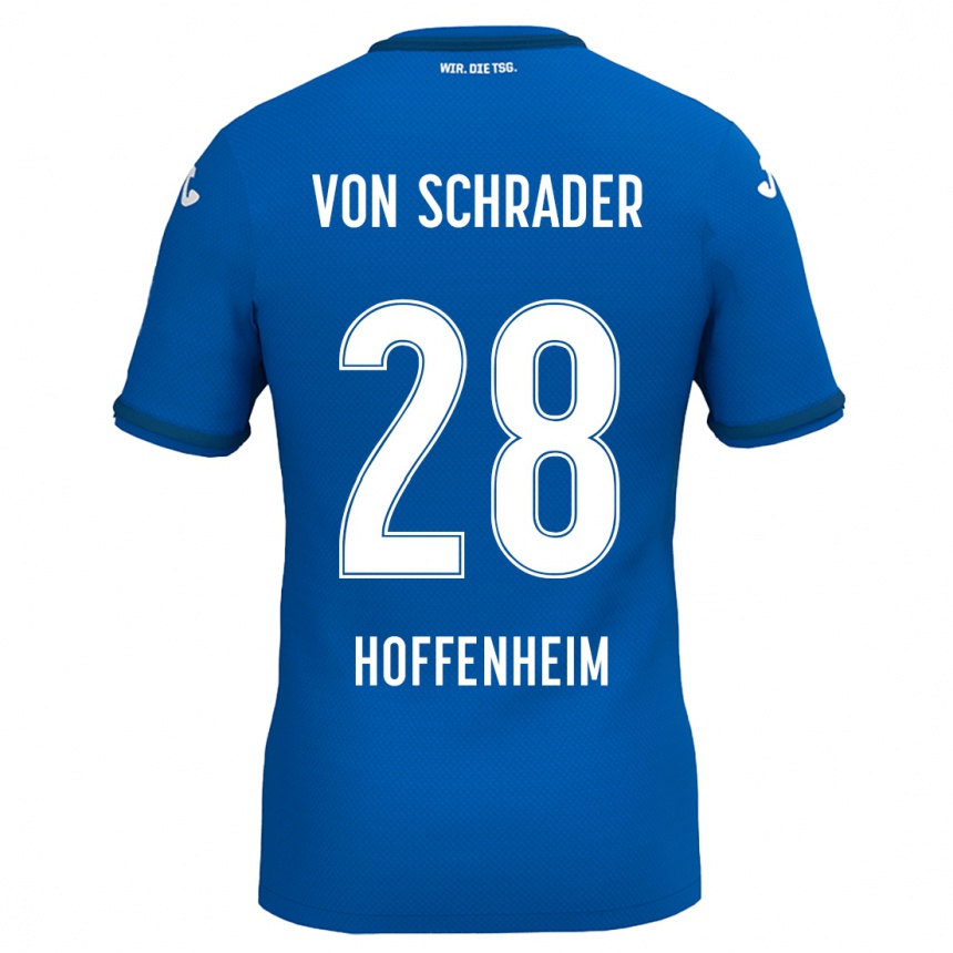 Kids Football Lina Von Schrader #28 Royal Blue Home Jersey 2024/25 T-Shirt Canada