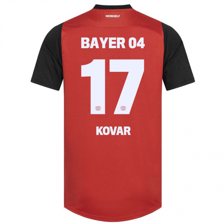 Enfant Football Maillot Matej Kovar #17 Rouge Noir Tenues Domicile 2024/25 Canada