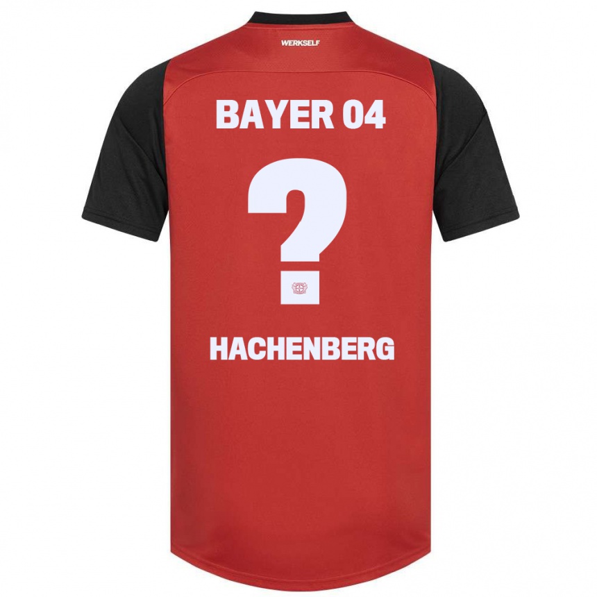 Kids Football Merlin Hachenberg #0 Red Black Home Jersey 2024/25 T-Shirt Canada