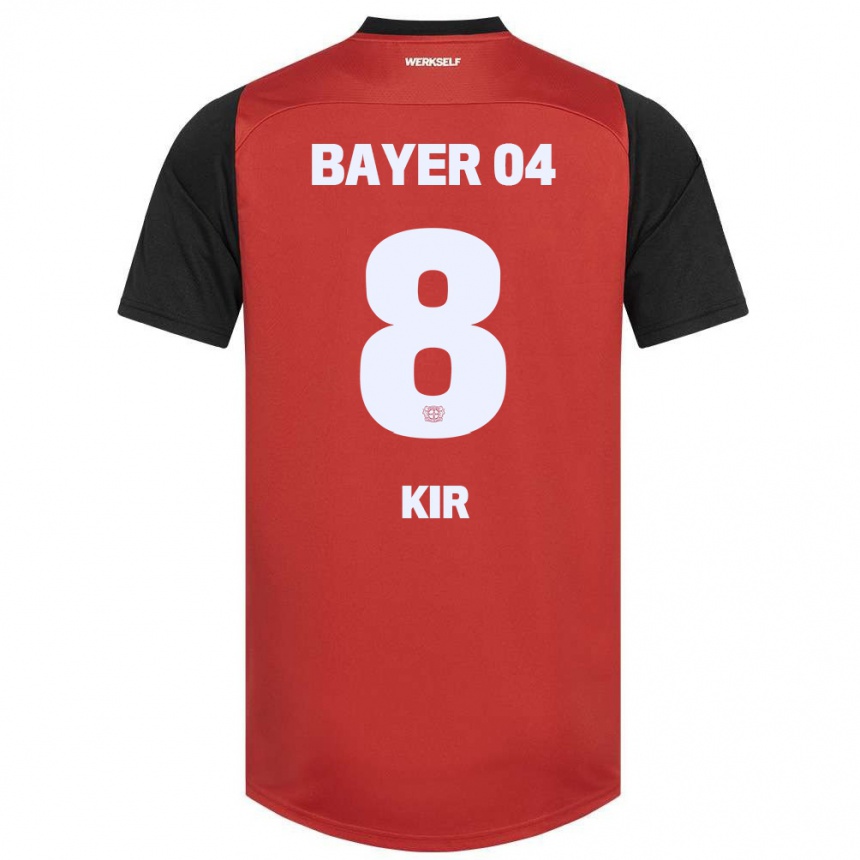 Kids Football Burak Kir #8 Red Black Home Jersey 2024/25 T-Shirt Canada