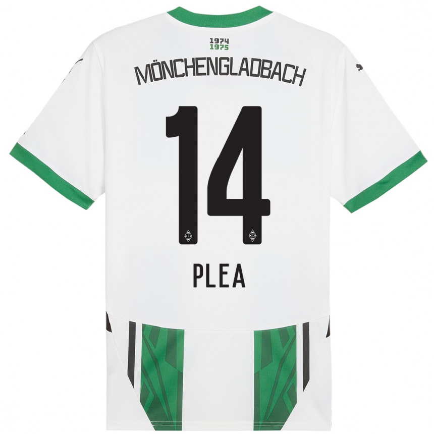 Kids Football Alassane Plea #14 White Green Home Jersey 2024/25 T-Shirt Canada