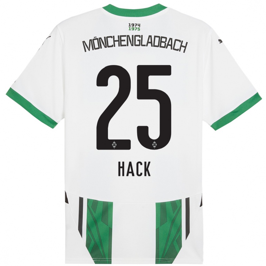 Enfant Football Maillot Robin Hack #25 Blanc Vert Tenues Domicile 2024/25 Canada