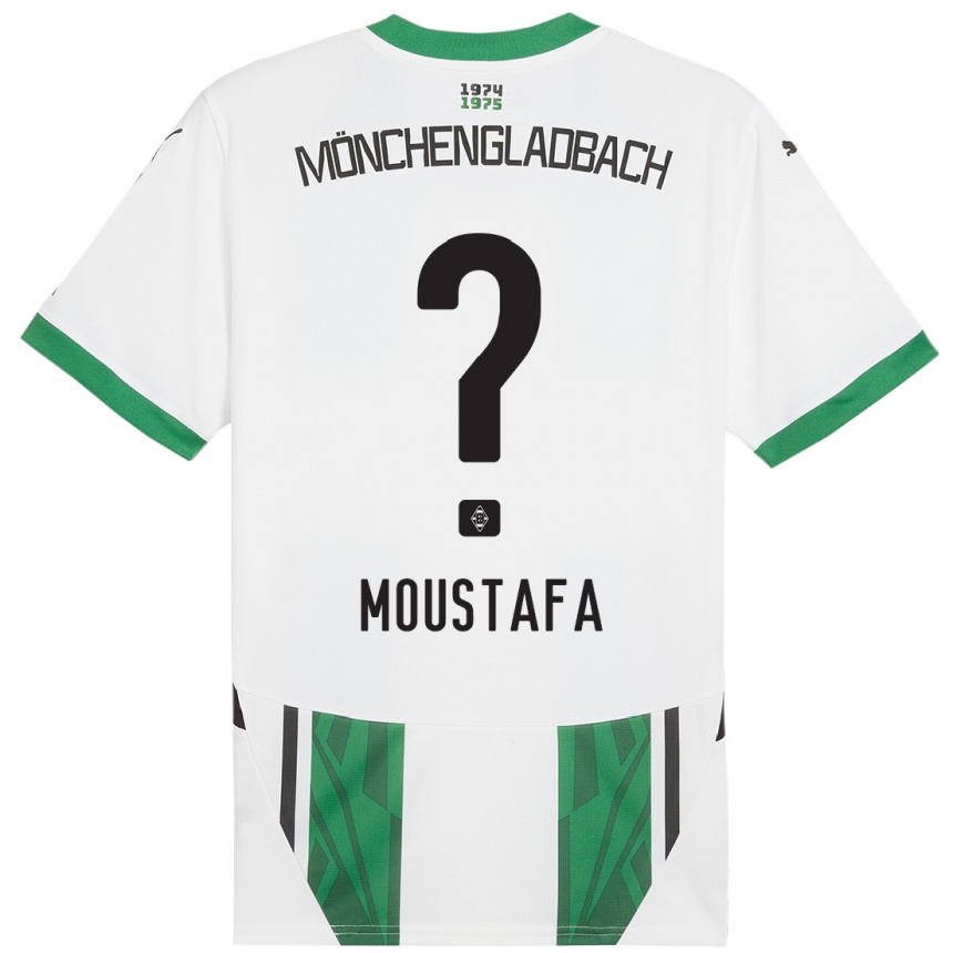 Kids Football Seif Ashraf Moustafa #0 White Green Home Jersey 2024/25 T-Shirt Canada