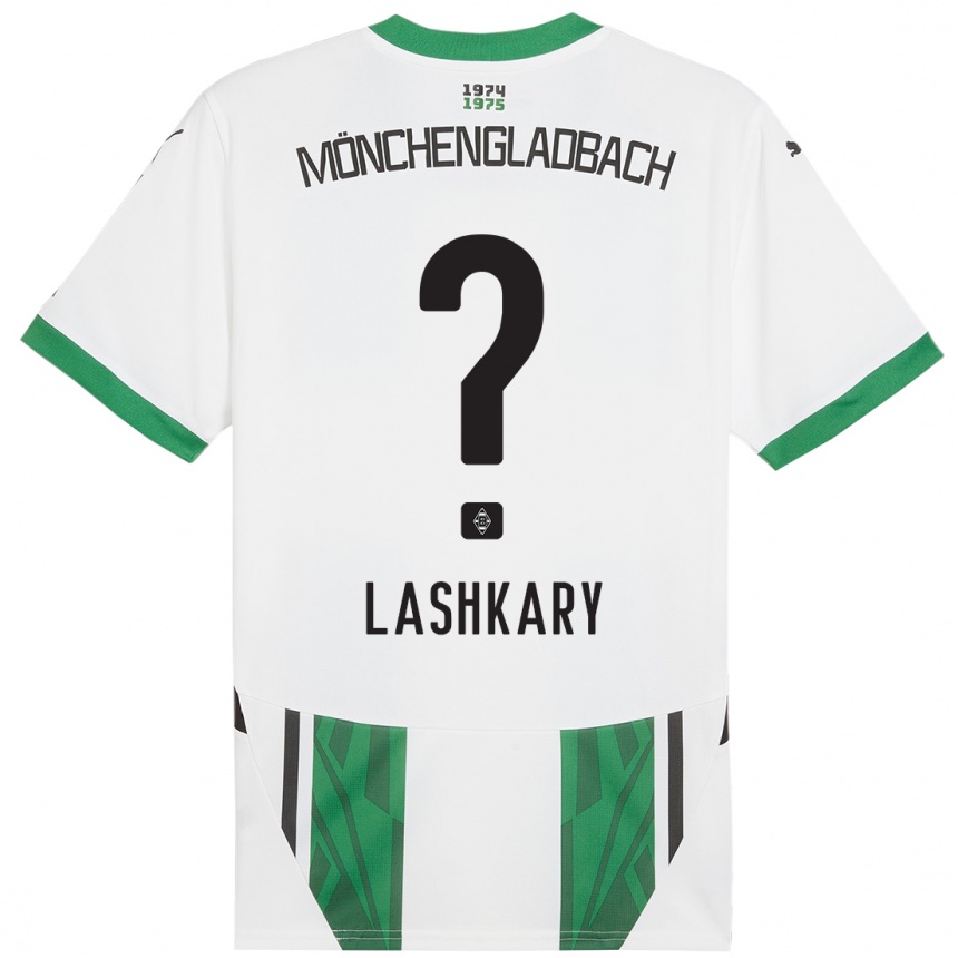 Kids Football Roman Lashkary #0 White Green Home Jersey 2024/25 T-Shirt Canada